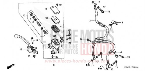 FR. BRAKE MASTER CYLINDER CBR600F4 de 2004